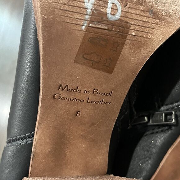 Madewell Billie Leather Ankle Boots Booties Size 8 Black Minimalist Block Heel - Picture 7 of 10